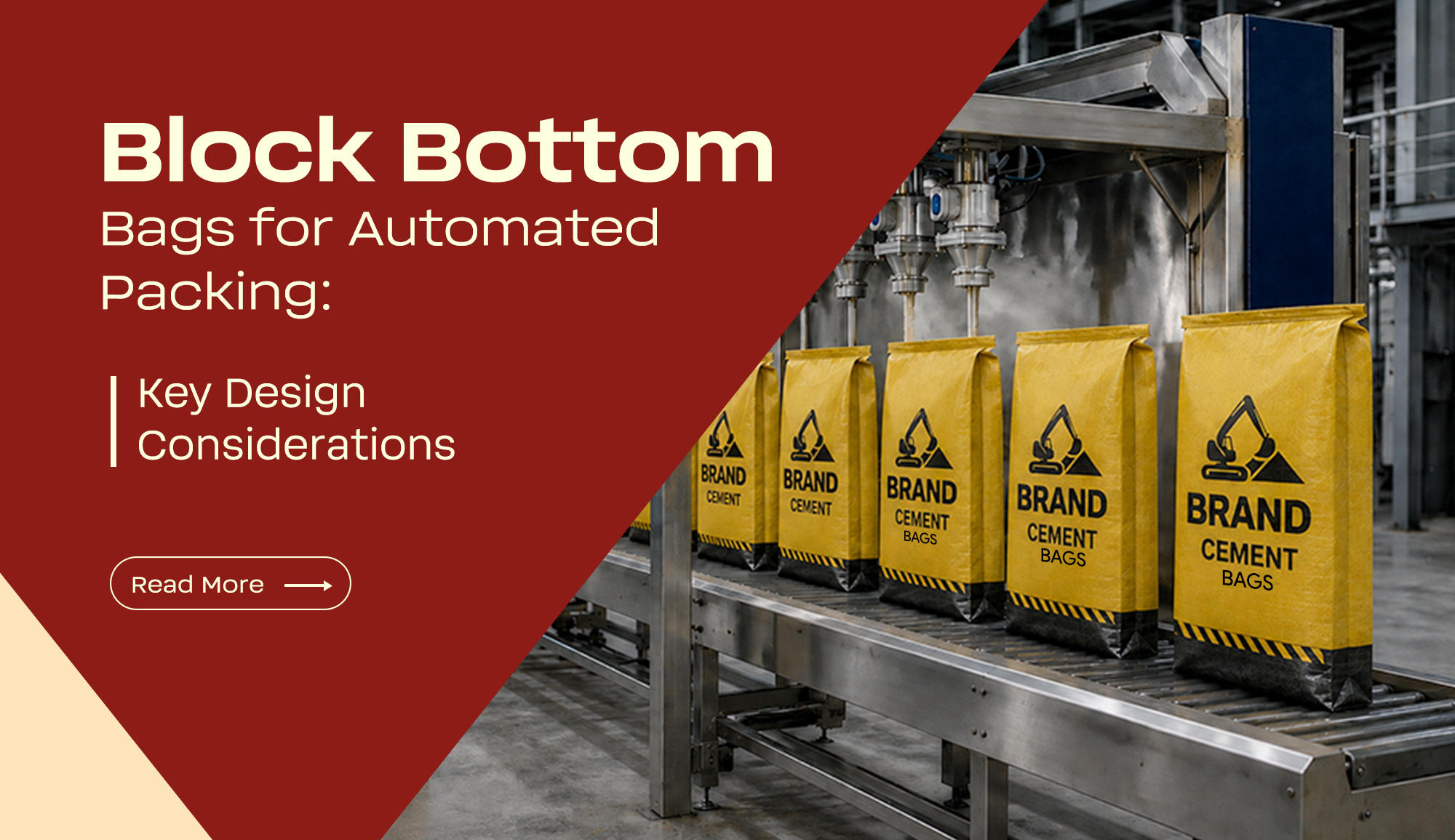 block bottom bags automated packing