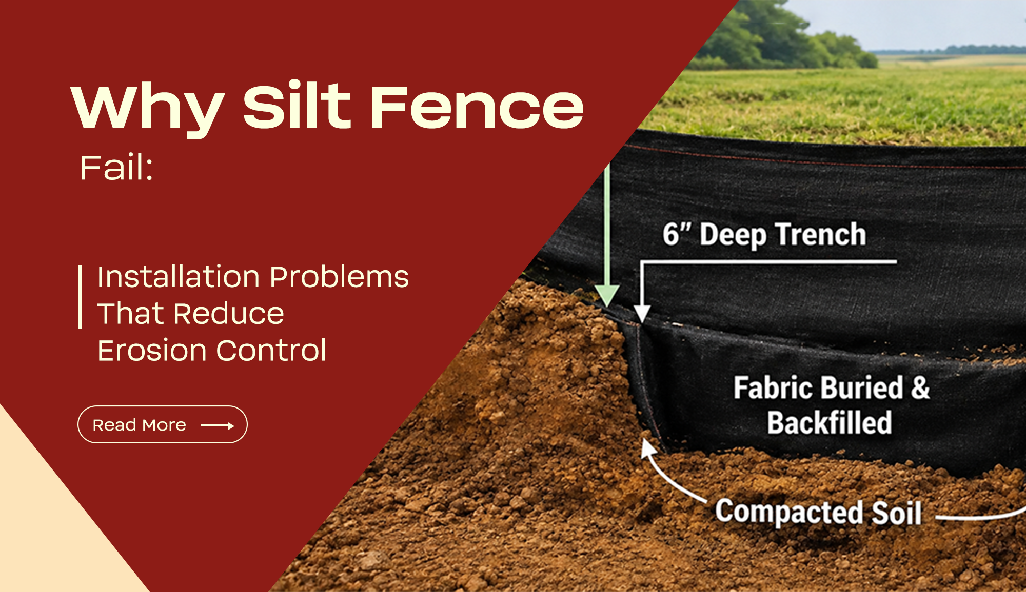 why silt fences fail installation problems